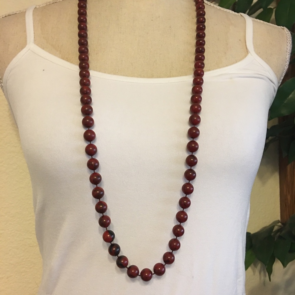 Vintage 60s Sarah Coventry marble bead necklace